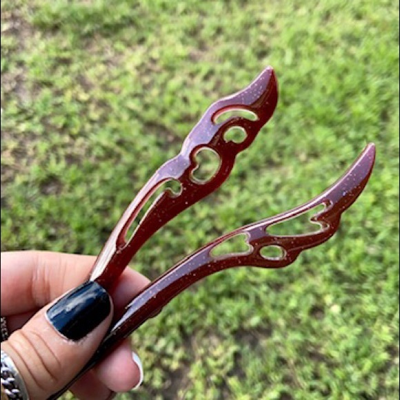 SALE ! 2 for $25 Red Handmade hair pin stick - Picture 13 of 14